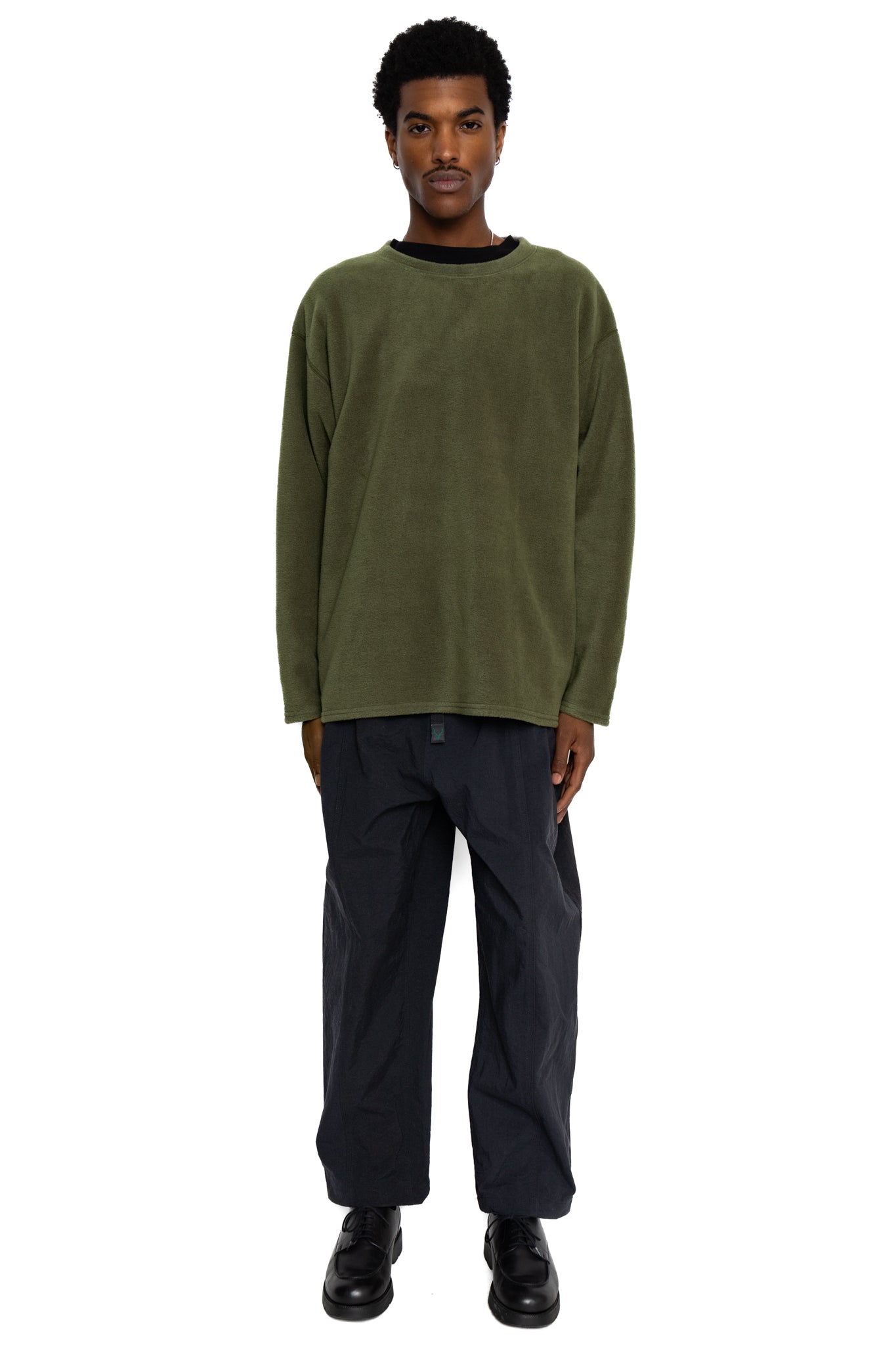 S.S. Crew Neck Shirt Poly Fleece - Olive