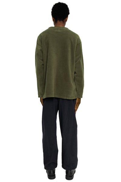 S.S. Crew Neck Shirt Poly Fleece - Olive