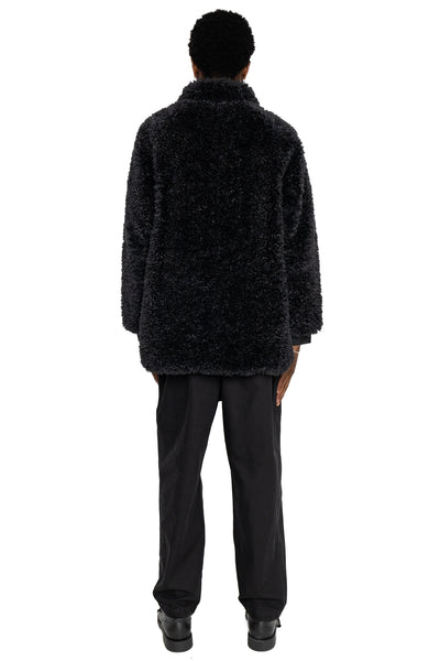 S.C. Fur Jacket Poly Curly Fur - Black