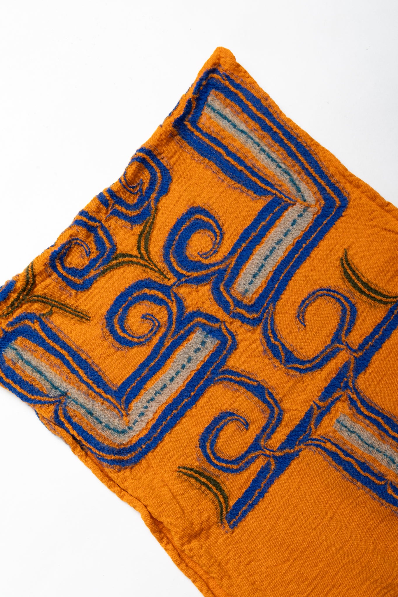 Fulling Wool HAPPY Scarf POP AINU - Orange