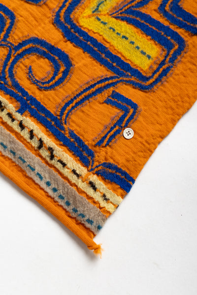 Fulling Wool HAPPY Scarf POP AINU - Orange