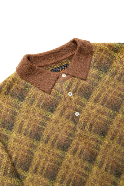 Knit Polo Stripe - Brown