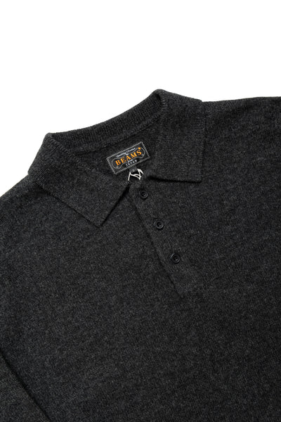 Knit Polo 9G - Charcoal