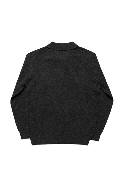 Knit Polo 9G - Charcoal