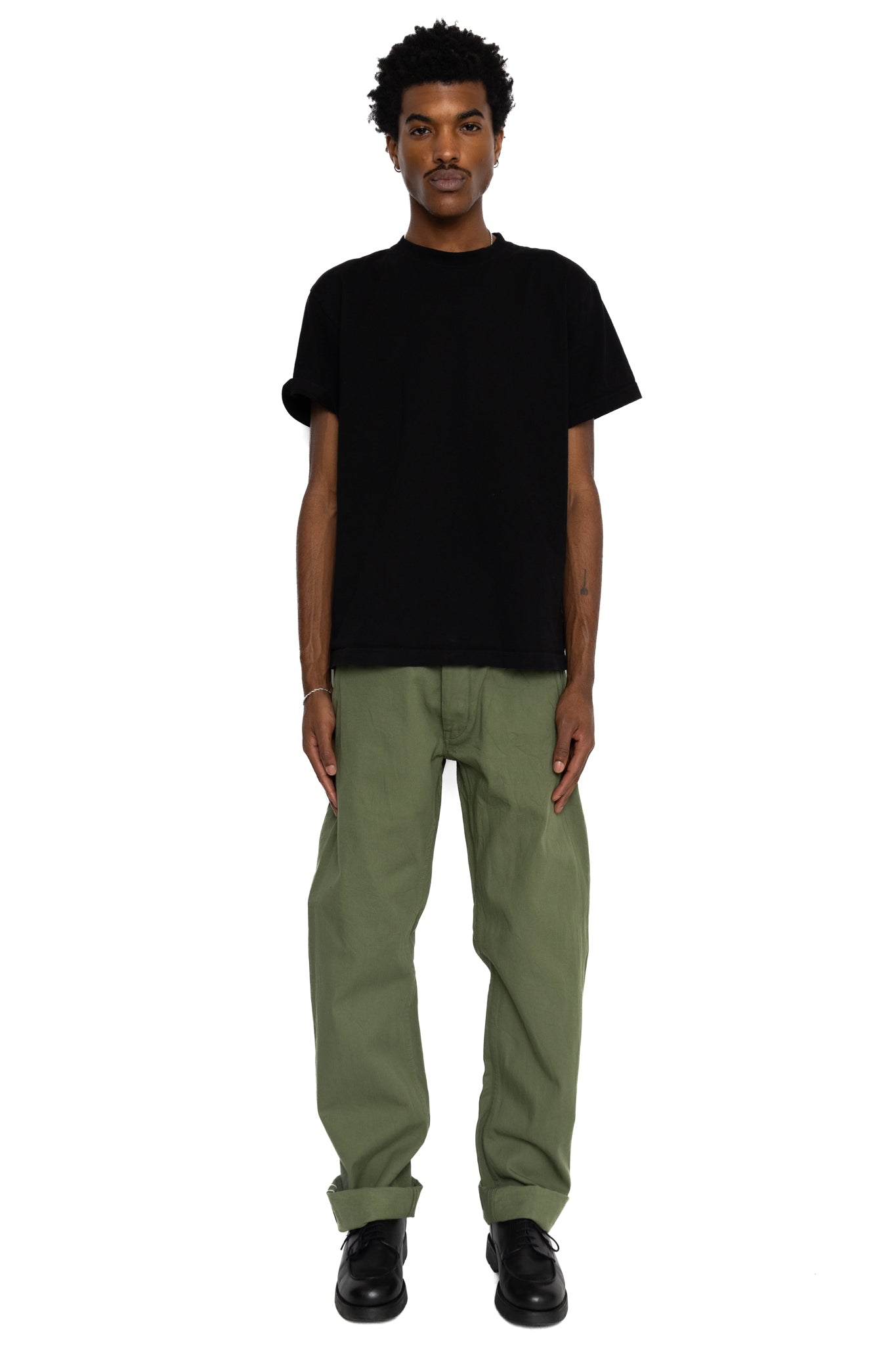 737-SVC-LOL 9.5oz Selvedge Chino Trousers - Light Olive