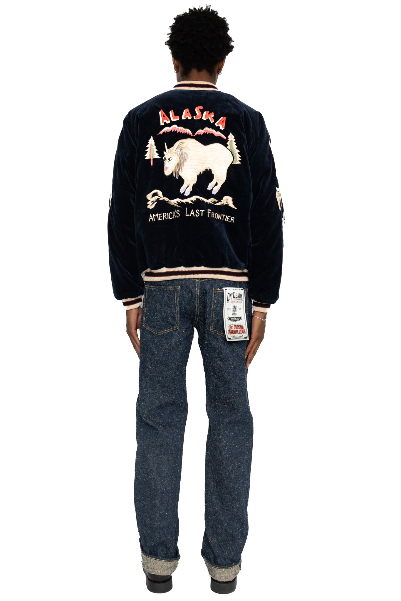 Velveteen Suka Jacket “MOUNTAIN GOAT” × “ALASKAN FLAG”