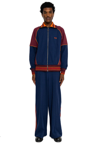 Track Top - Navy/Burgundy