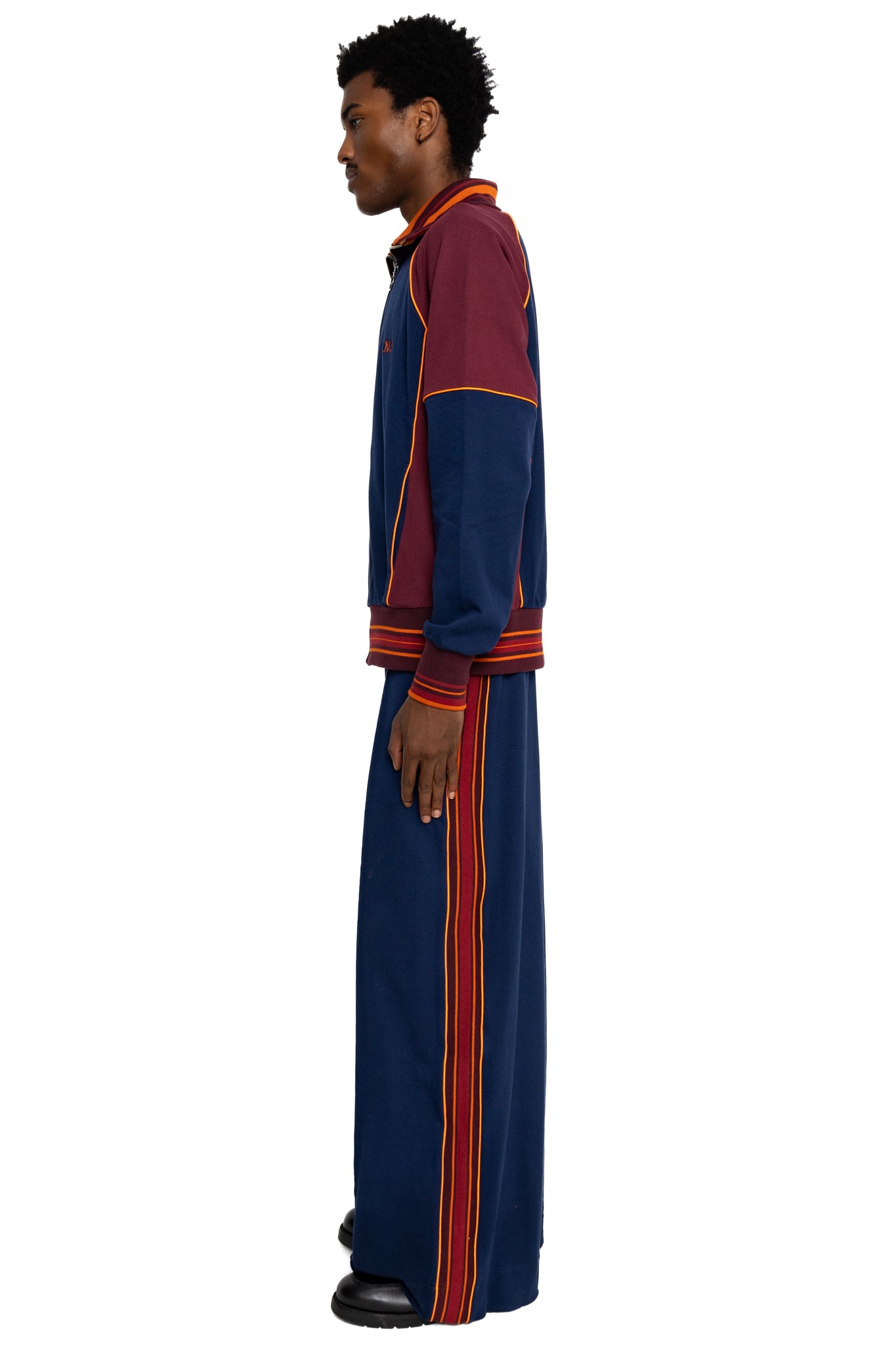 Track Top - Navy/Burgundy