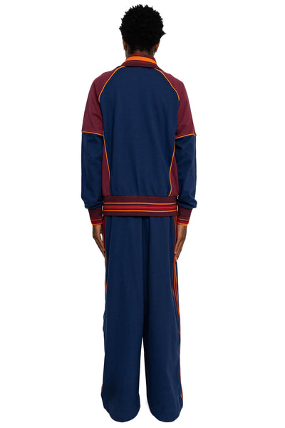 Track Top - Navy/Burgundy