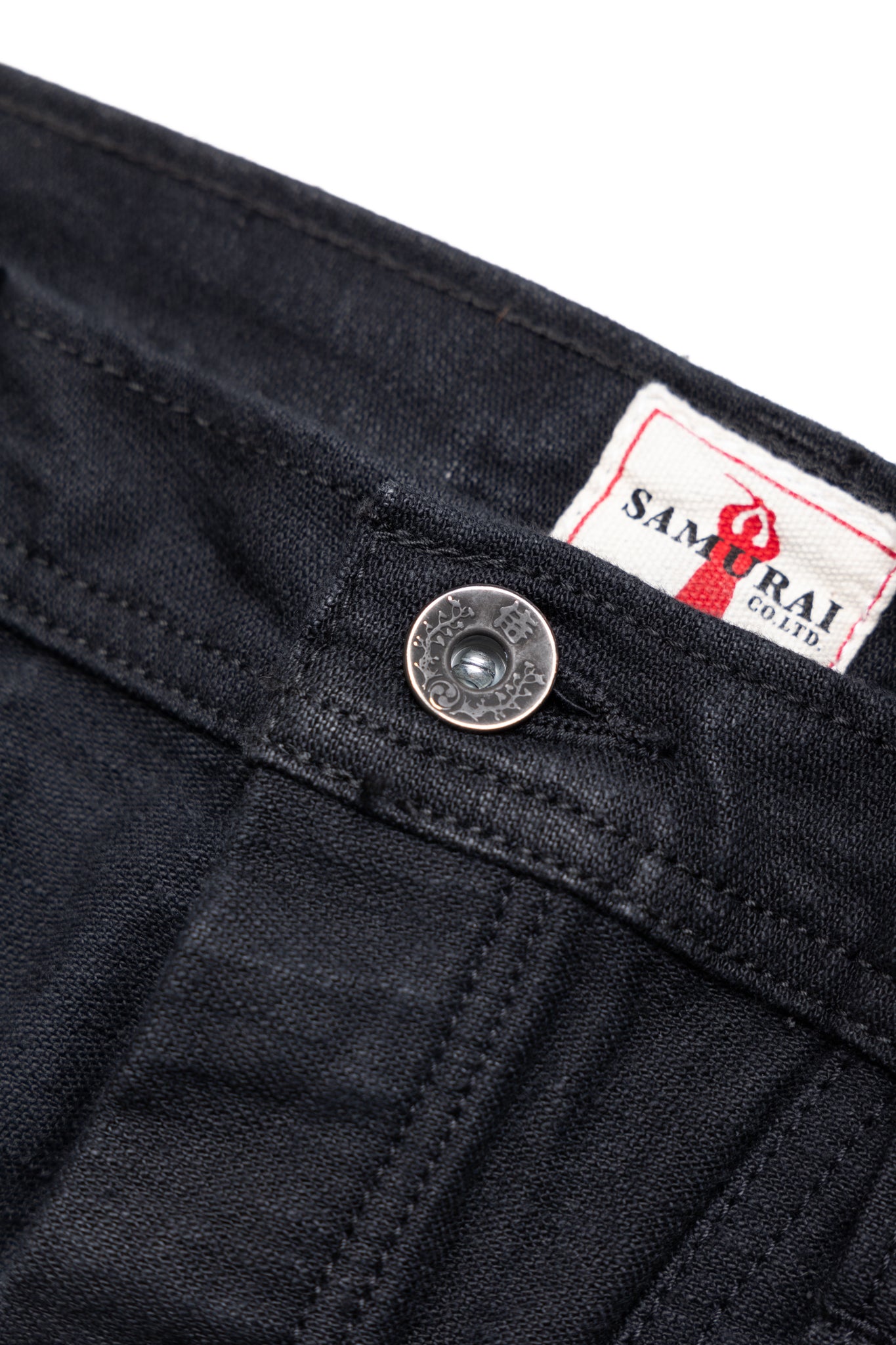 SJ52BK 15oz Selvedge Black Back Satin Fatigue Trousers