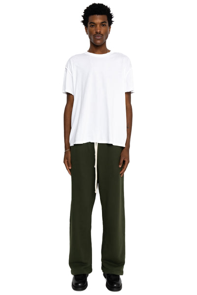 Cropped Relaxed Pant Vintage Heavyweight Fleece - Forest