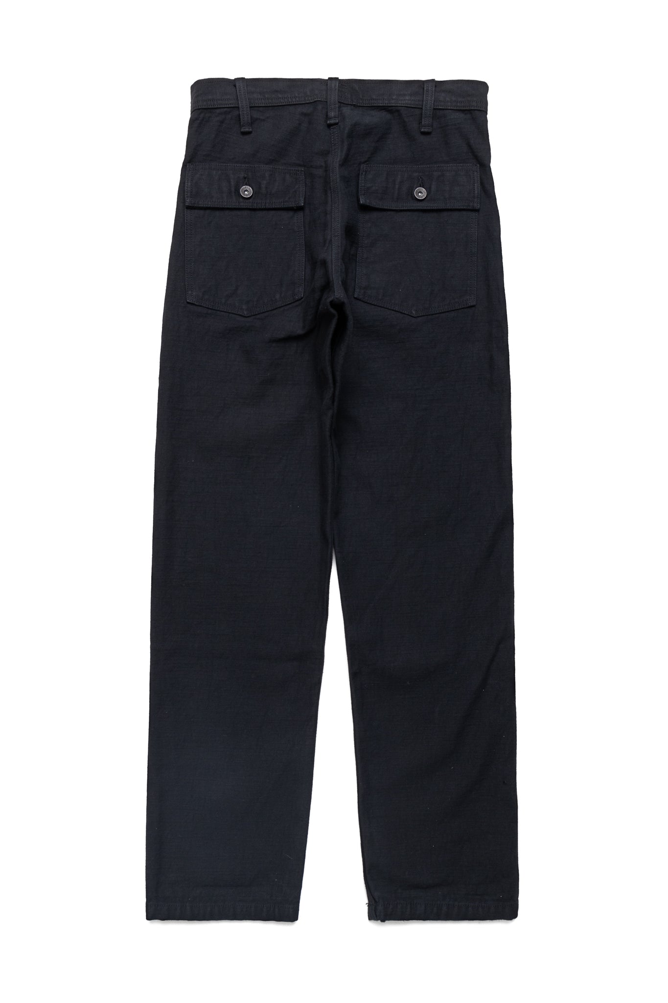 SJ52BK 15oz Selvedge Black Back Satin Fatigue Trousers