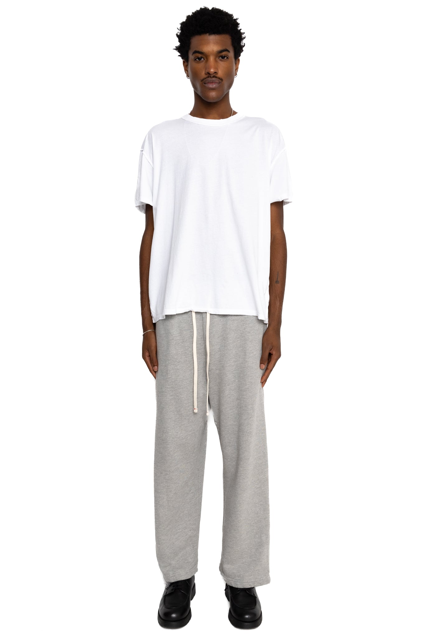 Cropped Relaxed Pant Vintage Heavyweight Fleece - Heather Grey