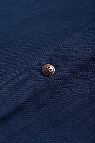 Round Tail Over Shirt Loose Fit For Blue in Green - Navy