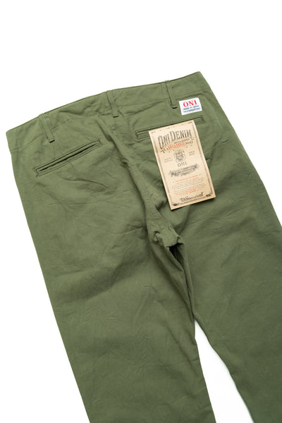 737-SVC-LOL 9.5oz Selvedge Chino Trousers - Light Olive