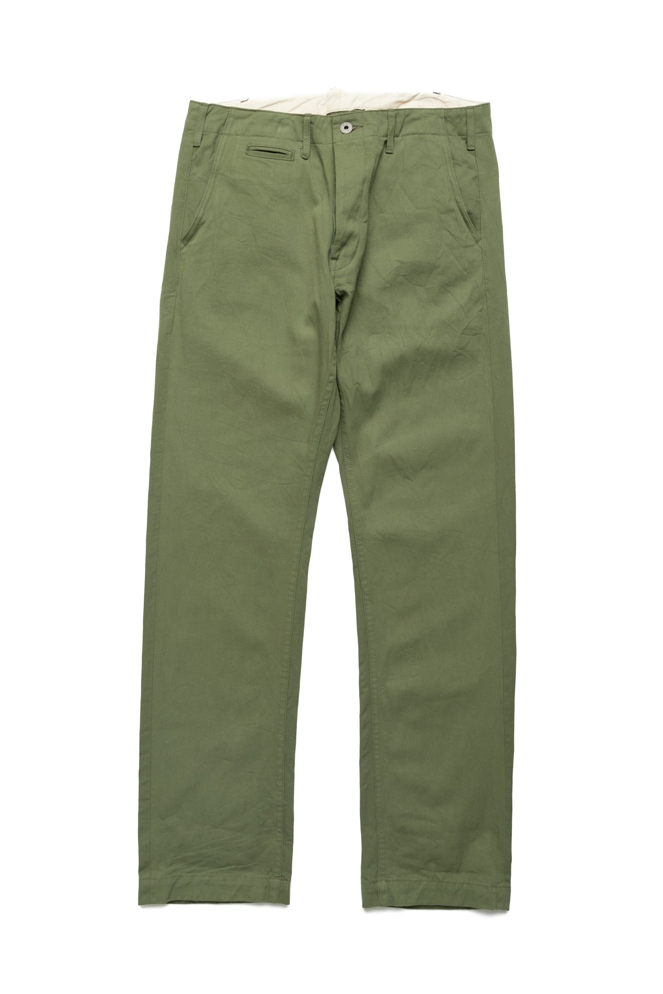 737-SVC-LOL 9.5oz Selvedge Chino Trousers - Light Olive