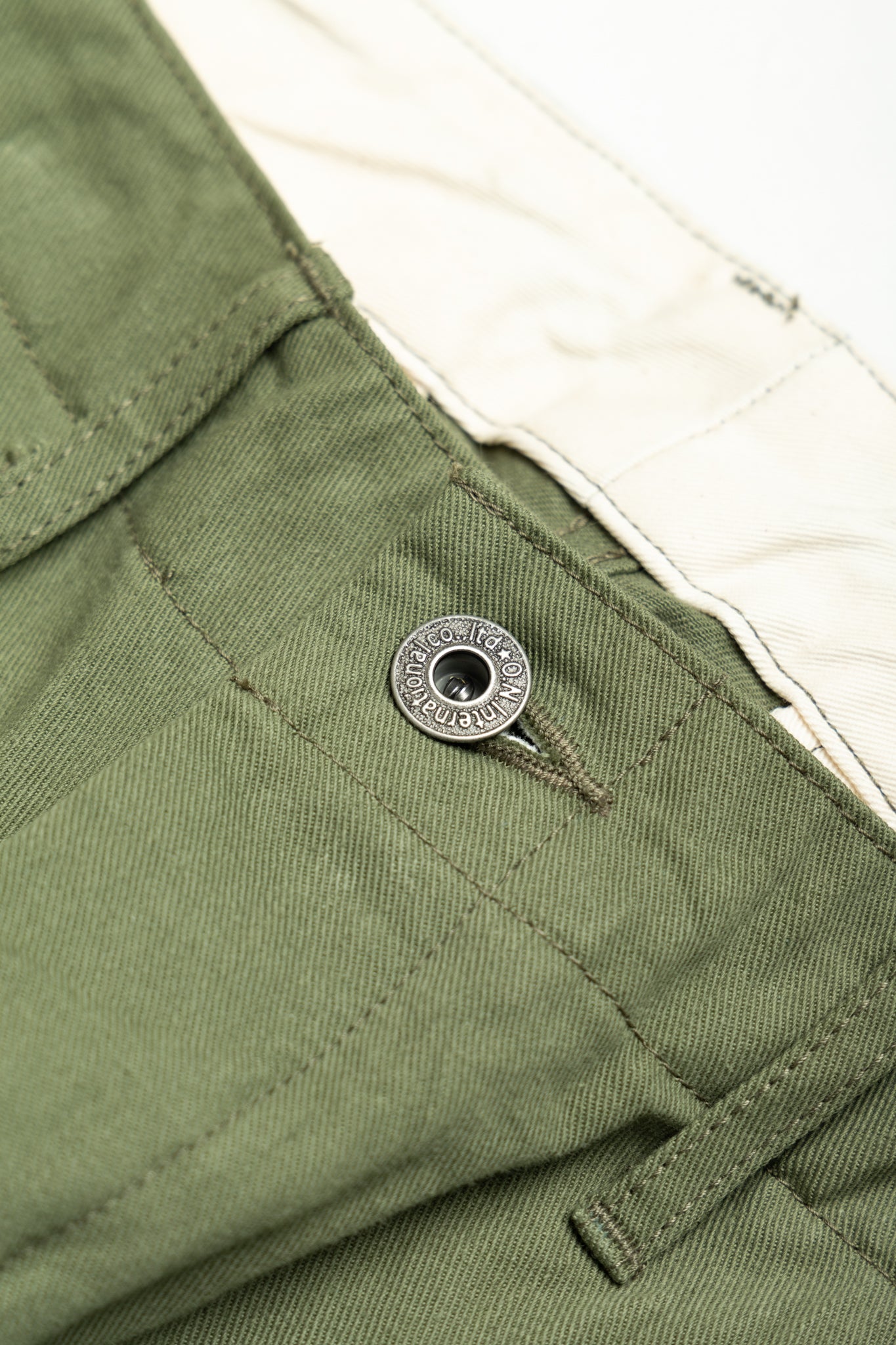 737-SVC-LOL 9.5oz Selvedge Chino Trousers - Light Olive