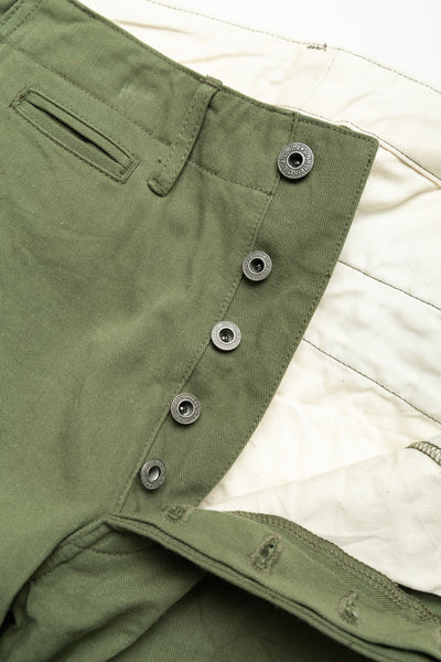 737-SVC-LOL 9.5oz Selvedge Chino Trousers - Light Olive