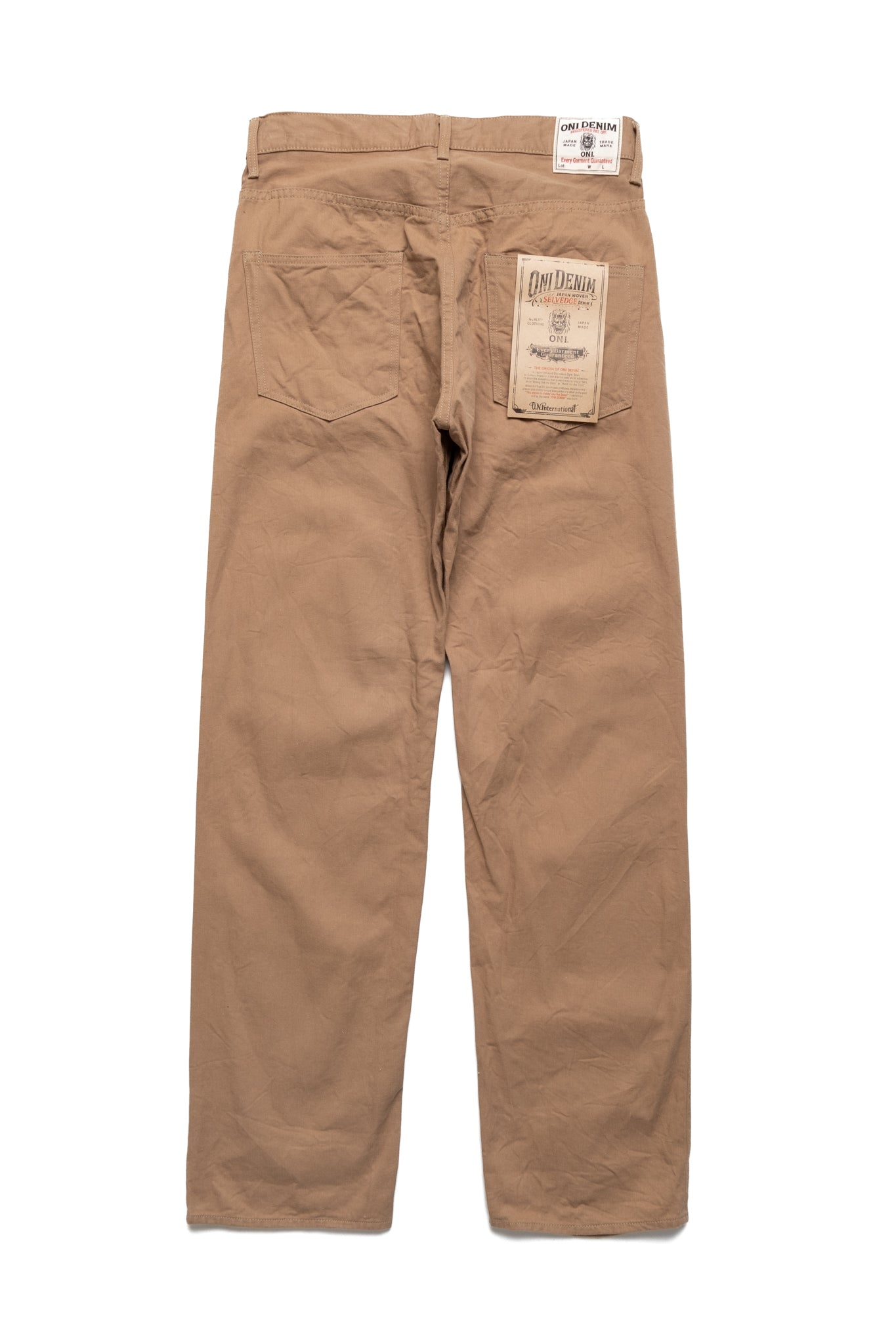 022-SCBE Relax Straight Selvedge Chino - Khaki Beige