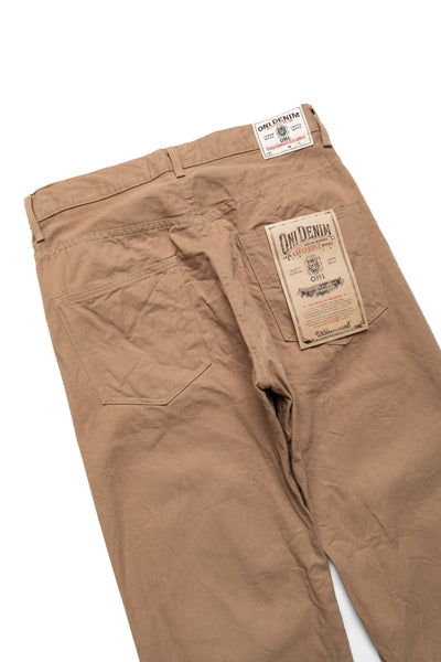 022-SCBE Relax Straight Selvedge Chino - Khaki Beige