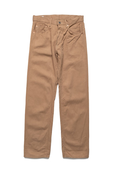 022-SCBE Relax Straight Selvedge Chino - Khaki Beige