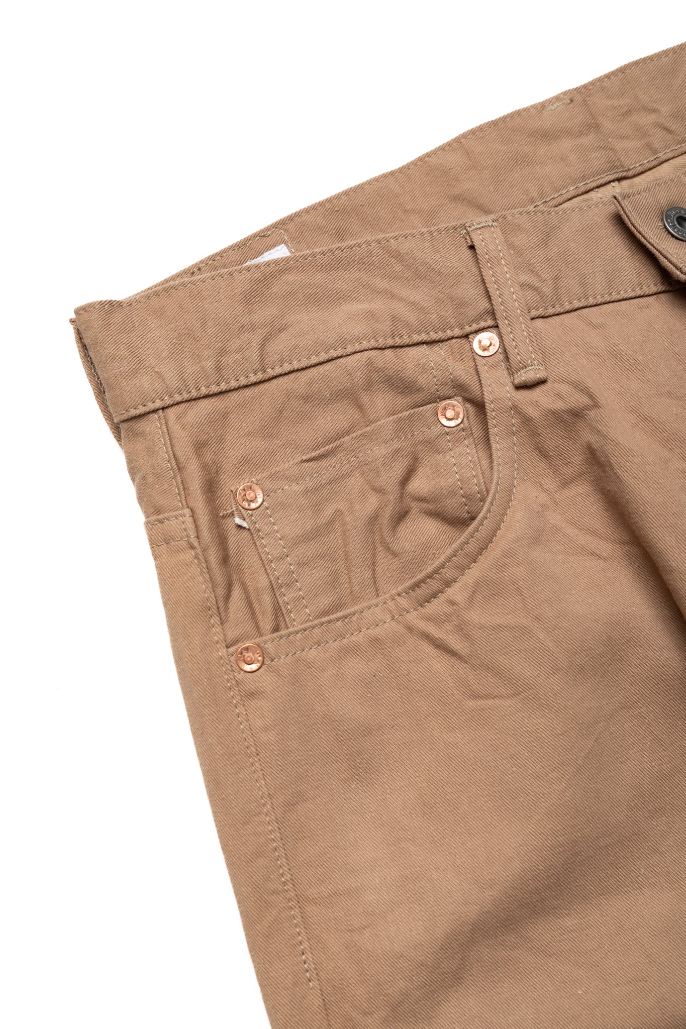 022-SCBE Relax Straight Selvedge Chino - Khaki Beige