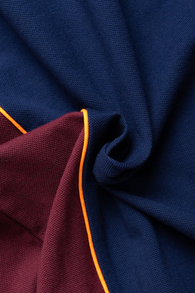 Track Top - Navy/Burgundy