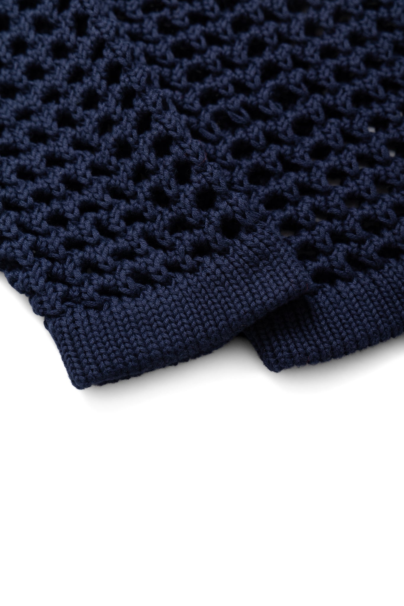 L/S Crochet Vest - Navy