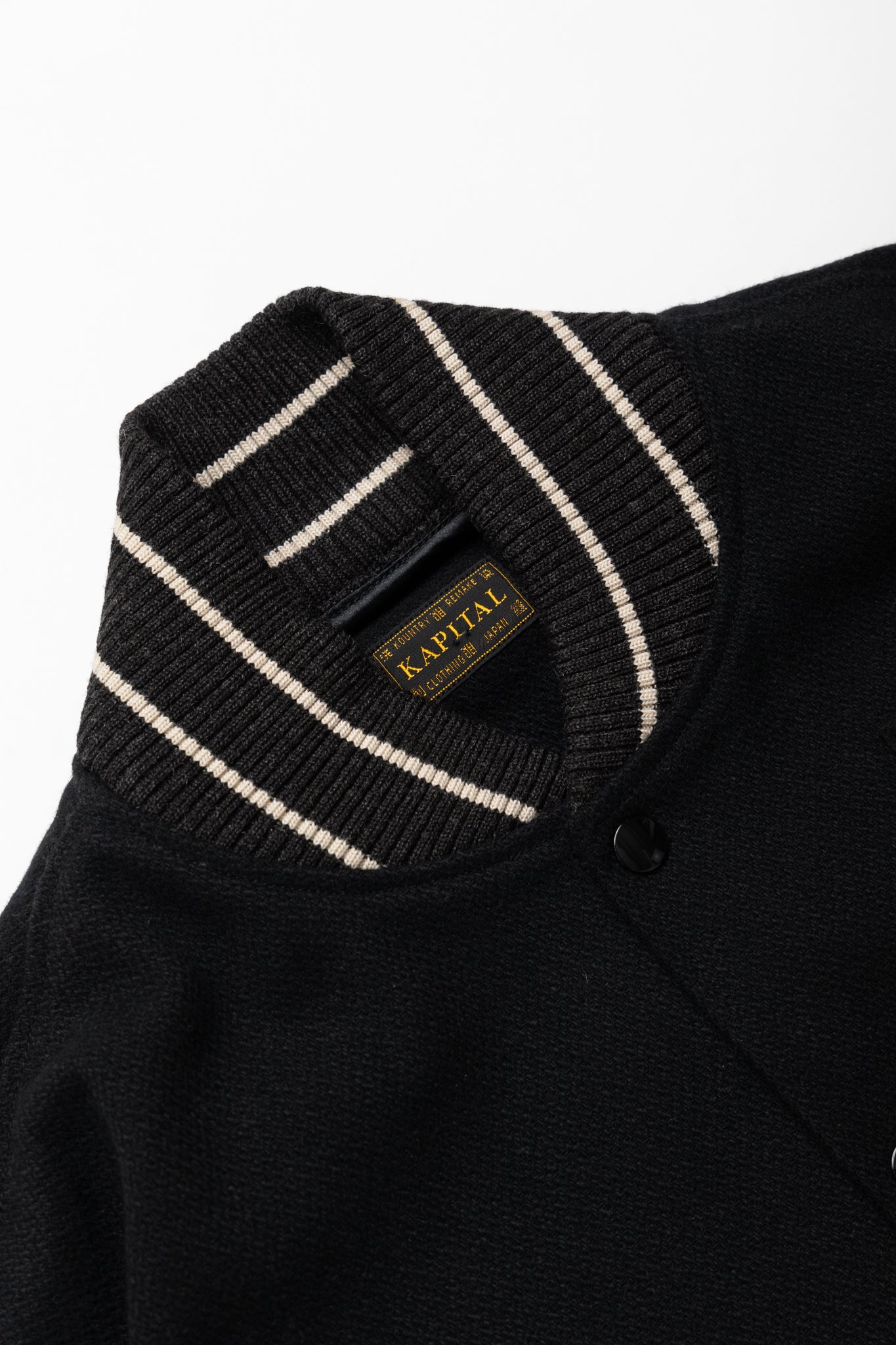 Capital P Leather Wool Black Varsity Jacket - Just American Jackets