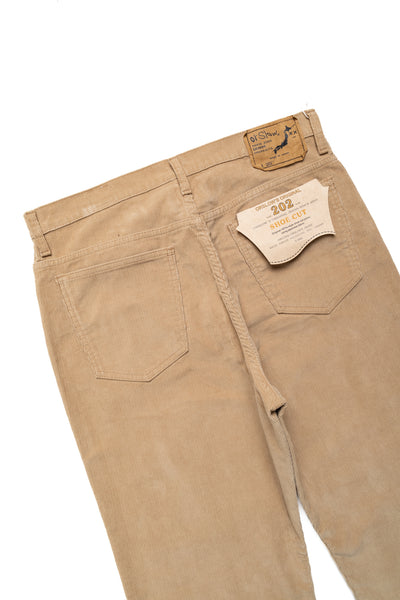 Shoe Cut Jeans Corduroy - Beige