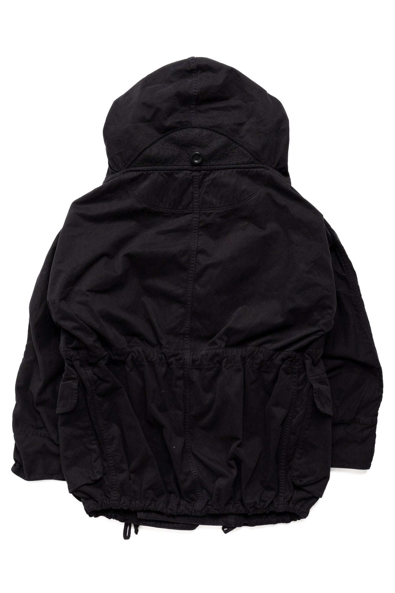 Katsuragi Cotton Ring Coat - Black