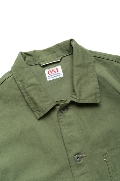 03501-SVC-LOL 9.5oz Selvedge Chino Coverall - Light Olive