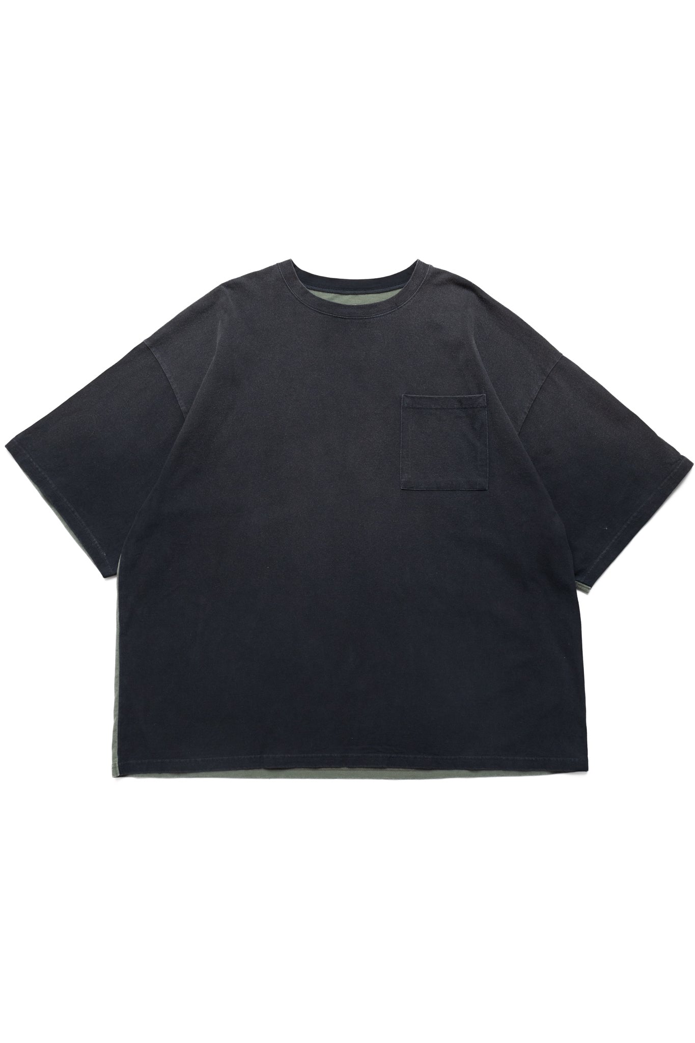 Kapital Jersey 2TONES BIG Pocket T (BONE) - Black x Khaki – BLUE IN GREEN  SOHO