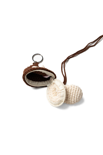 Medium Mushroom Keychain Necklace - Brown