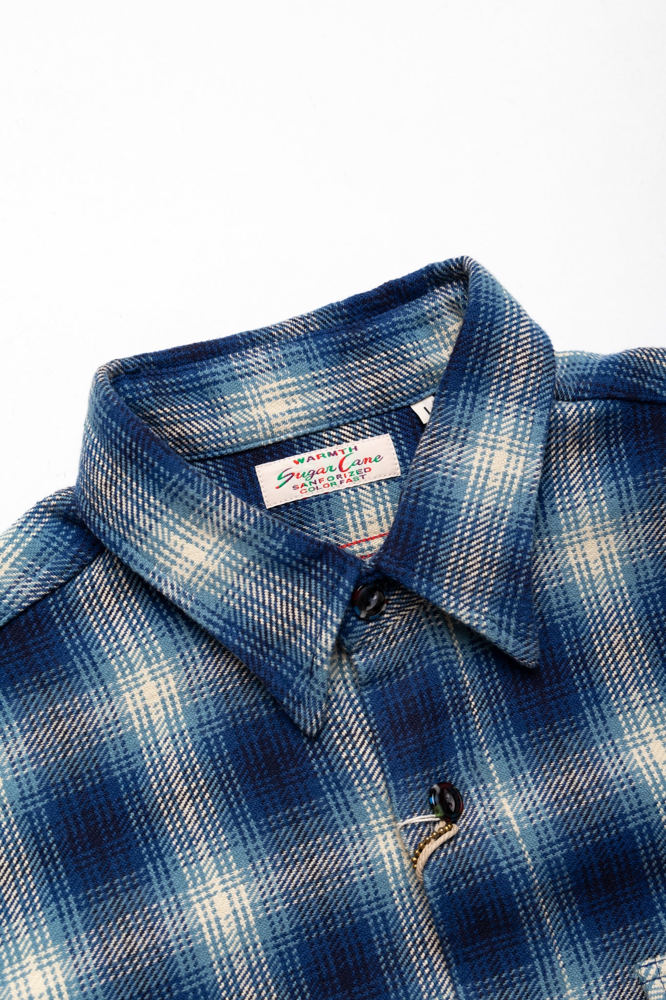 Twill Check L/S Work Shirt - Navy