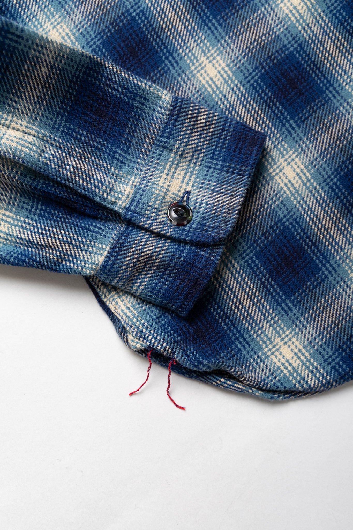 Twill Check L/S Work Shirt - Navy