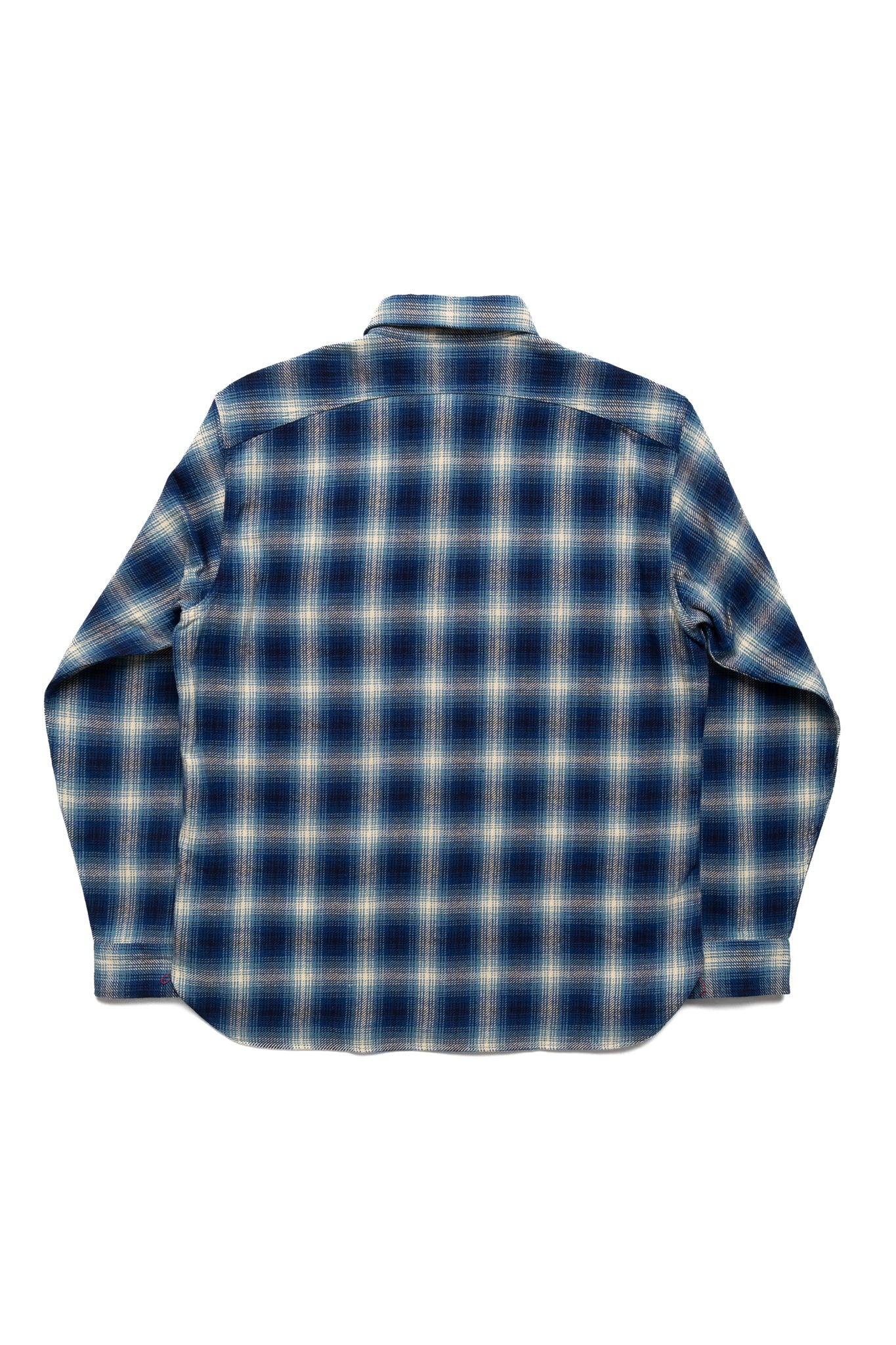 Twill Check L/S Work Shirt - Navy