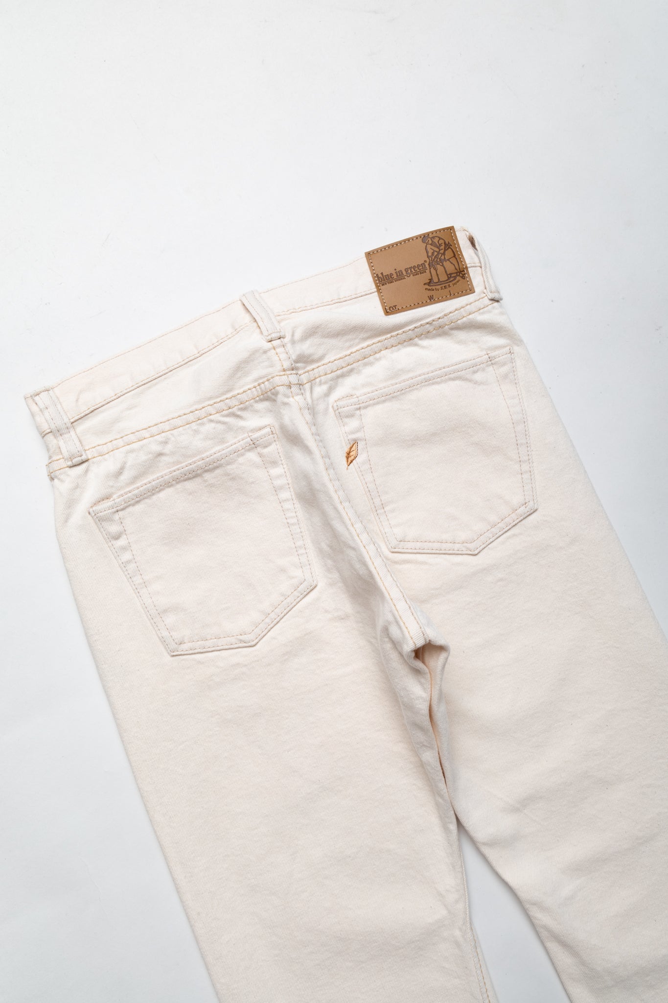 1172-2 14oz Ecru Selvedge 5 Pocket Pants Relax Tapered