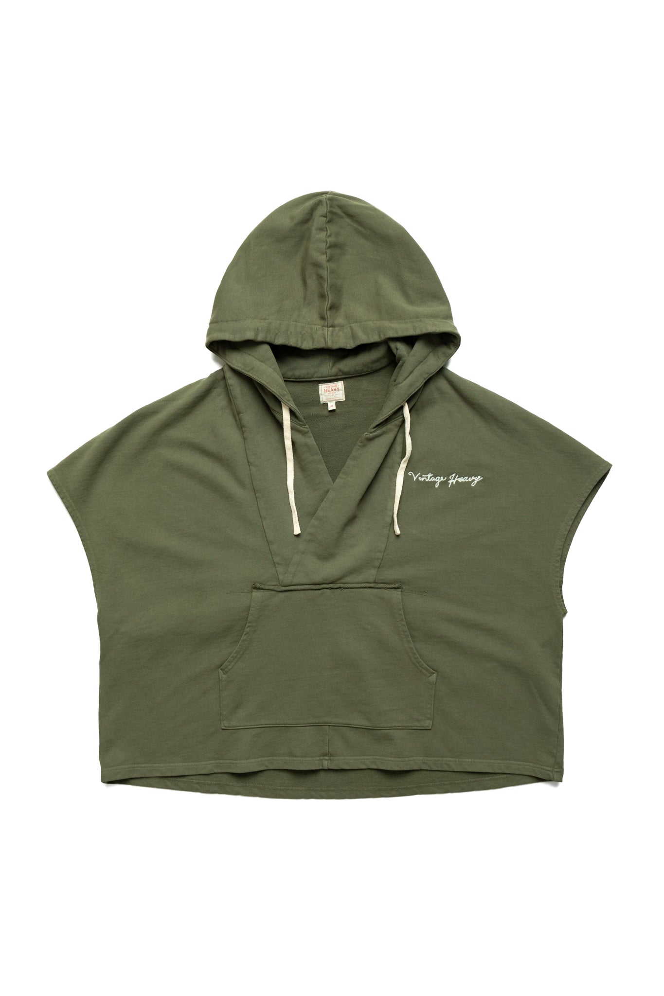 (Final Sale)Hooded Poncho - Green