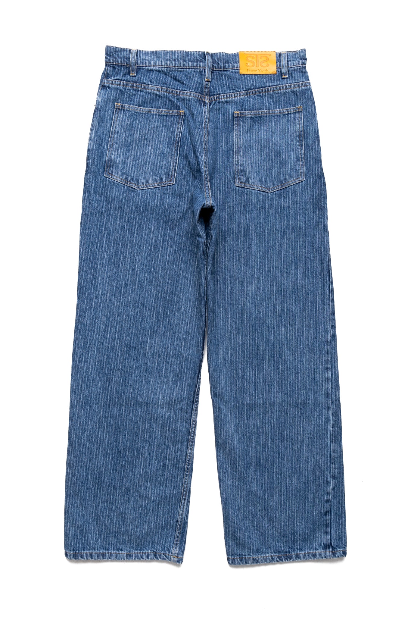 Jean Cut Trouser Jacquard Stripe Denim