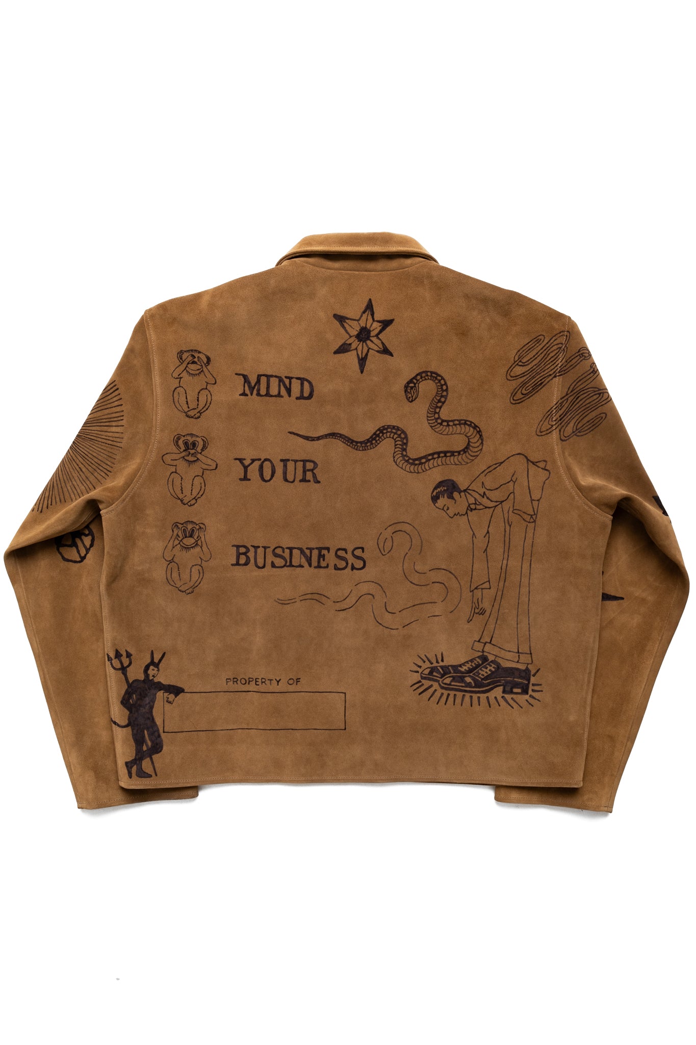 Hand Drawn Suede Jacket