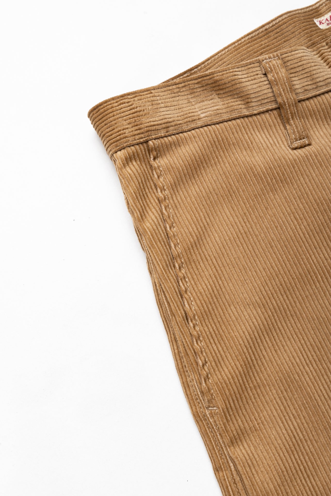 8oz Corduroy ZIPPER PORT Baggy Pants - Beige