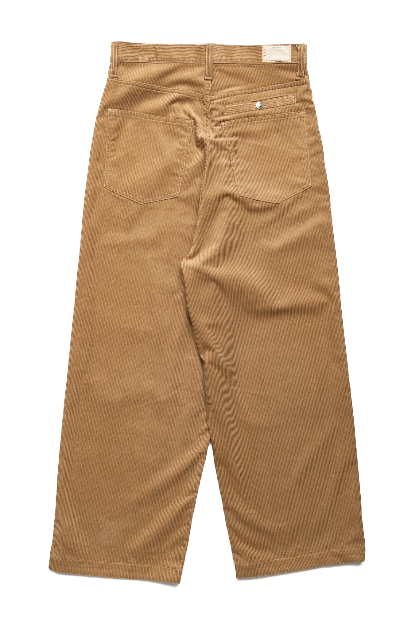 8oz Corduroy ZIPPER PORT Baggy Pants - Beige