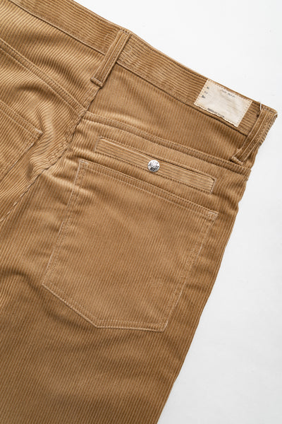 8oz Corduroy ZIPPER PORT Baggy Pants - Beige