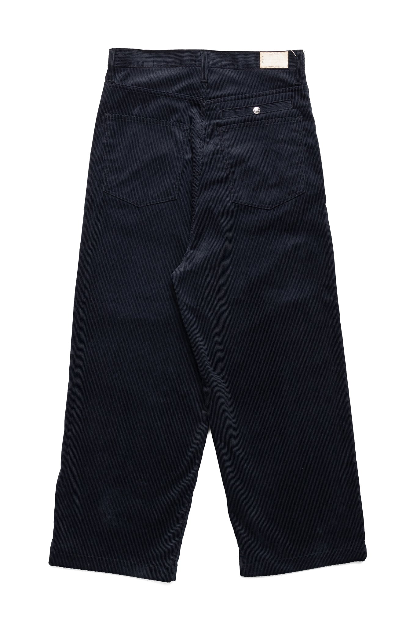 8oz Corduroy ZIPPER PORT Baggy Pants - Black