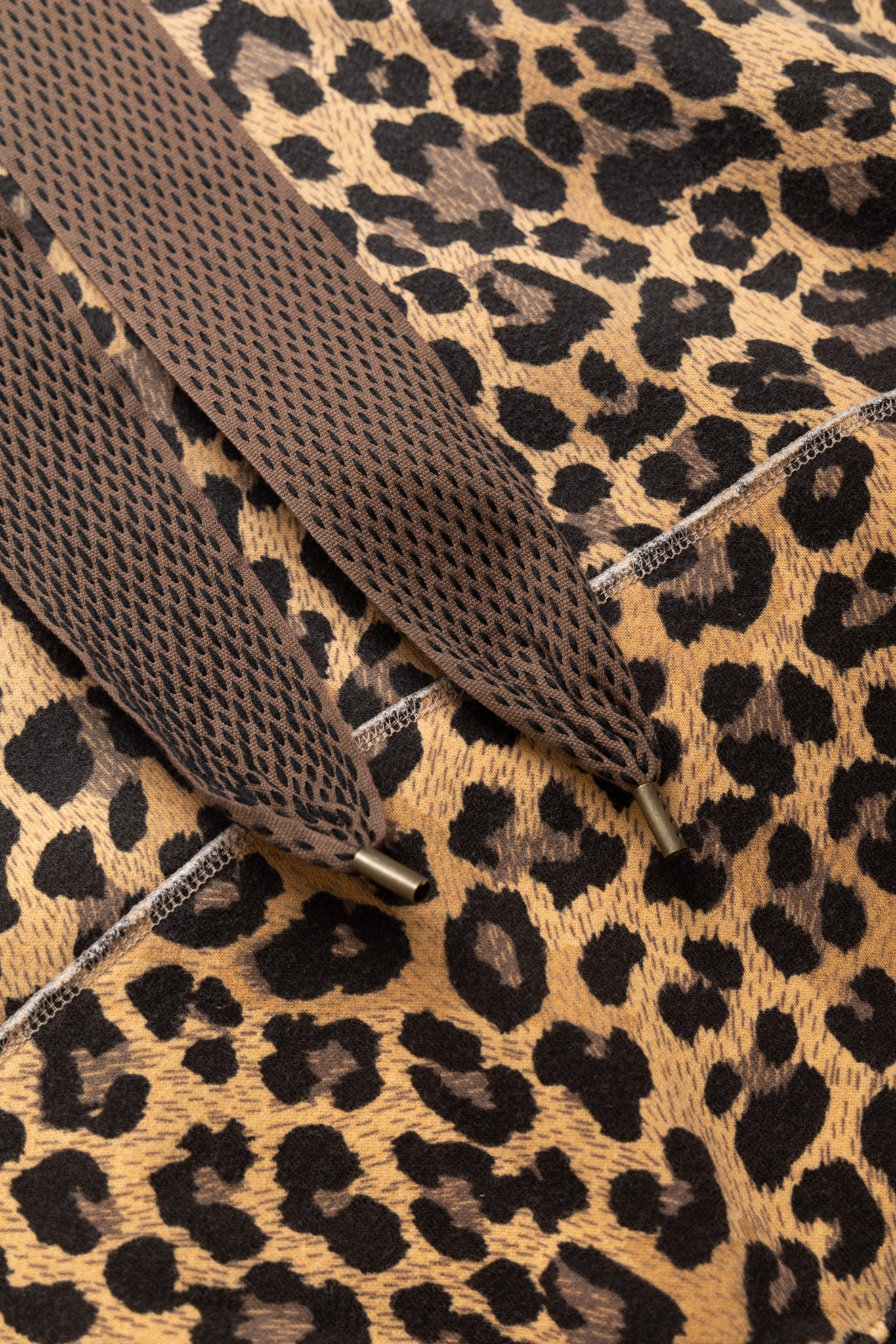 SWT Knit Leopard DEVIL Hoodie - Brown