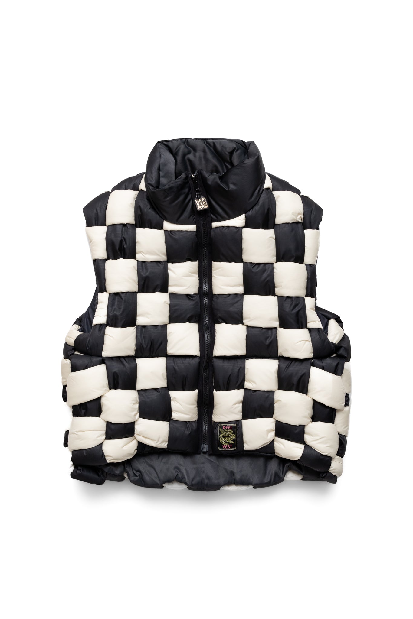 Rip Stop Nylon KEEL WEAVING Vest - Black x White