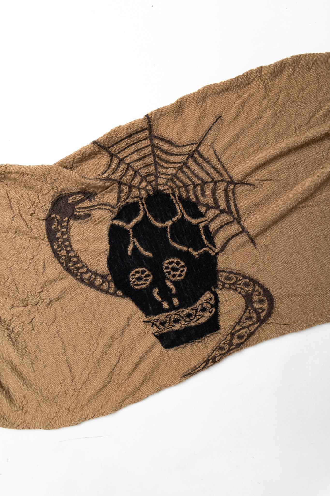 Fulling Wool Scarf (COPTIC SKULL) - Beige