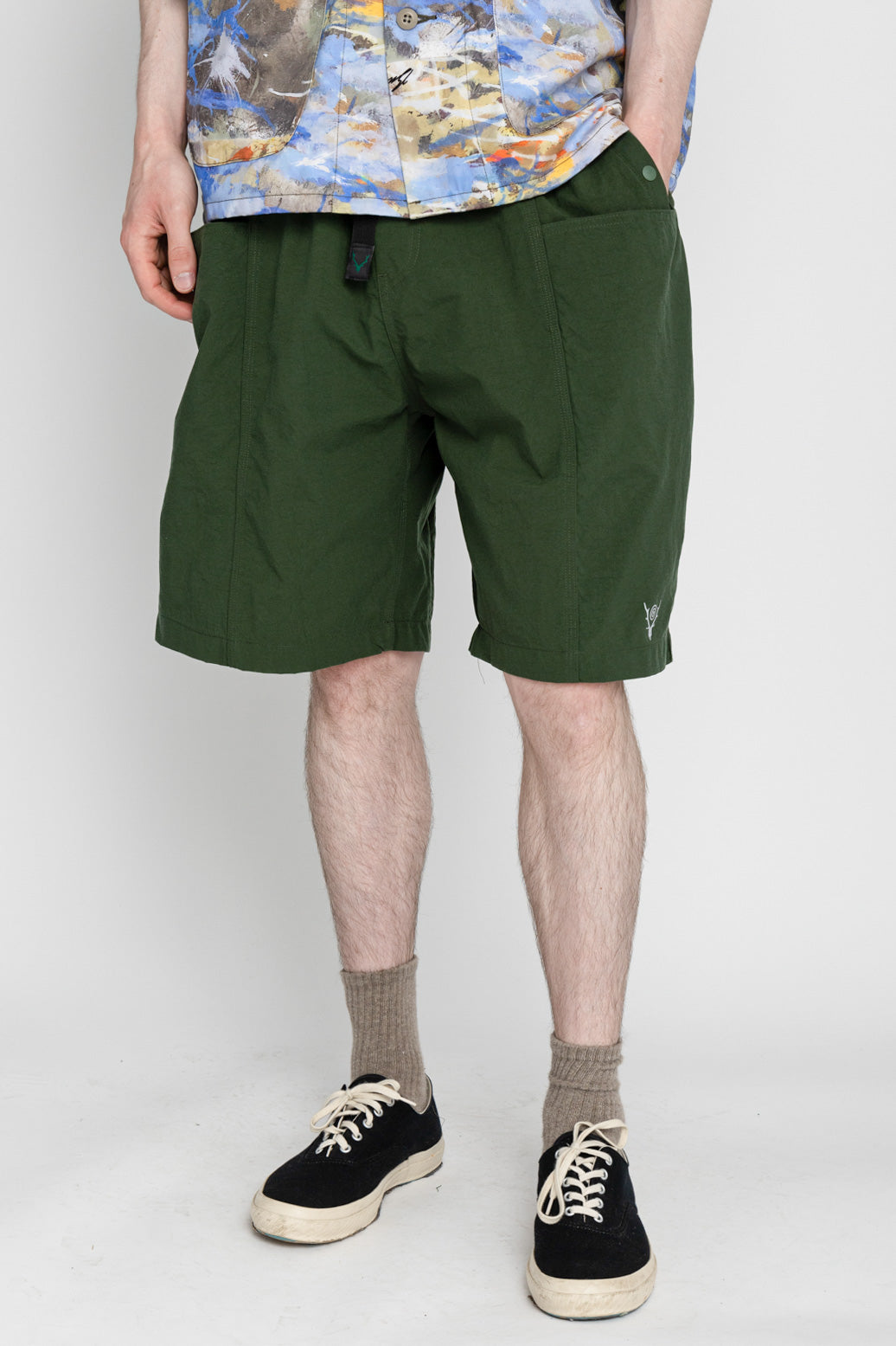 Belted C.S. Short Nylon Oxford - Green