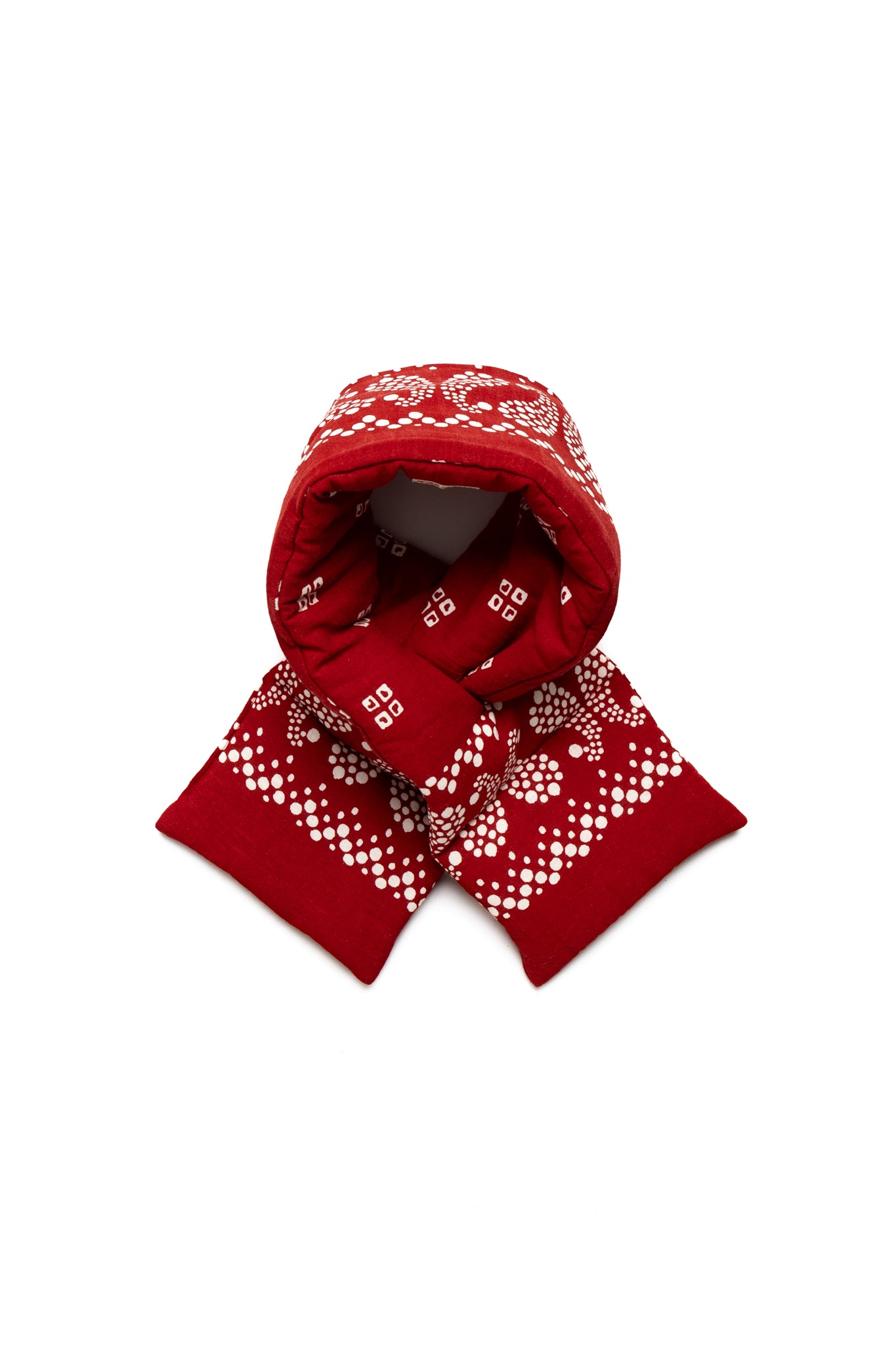 Linen Rayon Bandana KESA Scarf - Red